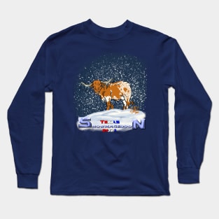 Texas Snowmageddon- Longhorn Long Sleeve T-Shirt